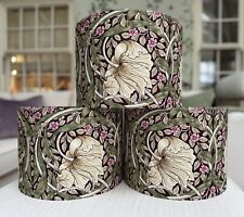 Morris & Co Floral Sanderson Pimpernel Fabric Lamp Shade Aubergine Olive Leaves