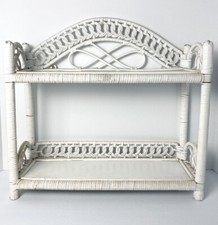 Vintage White Wicker Display