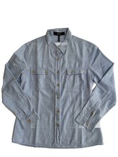 Women's Isabel Marant Mainline  Blue Cotton Safari  Button Down Shirt UK12 FR40