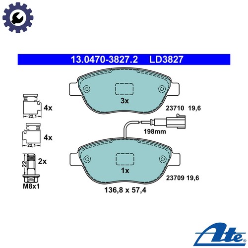 Brake pad set - pad,