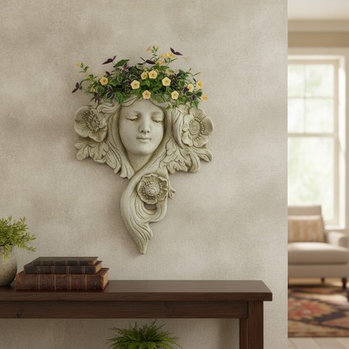 Art nouveau wall planter - art,