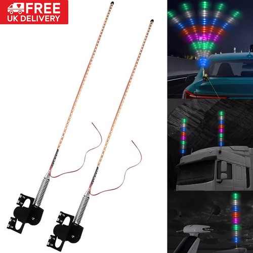 Rgb led whip lights - 2x,