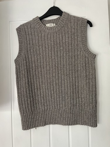 Mocha knitted vest tank - m, s
