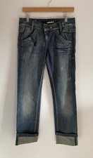 Miss Sixty vintage Y2K Lucky 4 Leaf Clover ‘Karen’ Blue Denim Straight Jeans 29