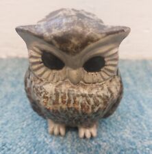Vintage Owl Figurine Studio Pottery Stoneware 9cm High Ornament Bird Collectable