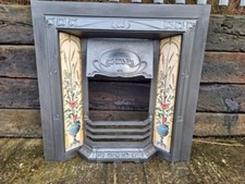 art nouveau cast iron tiled insert cast iron tiled fireplace fire surround