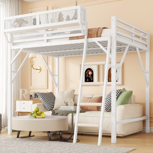 Queen metal loft bed ladder - loft, &