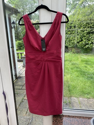 Dark pink sleeveless dress - dress, by