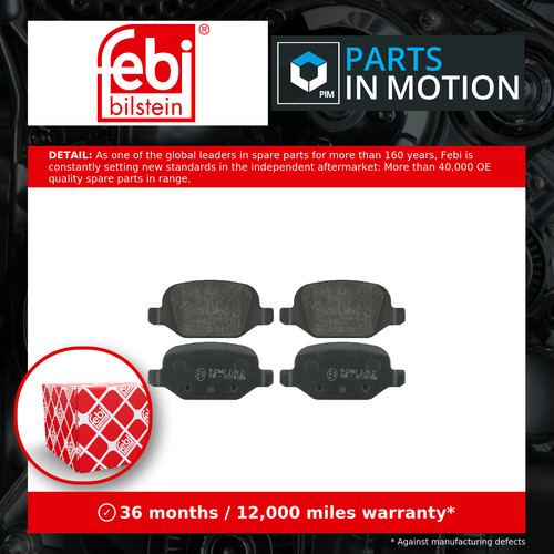 Brake pads set rear - rear, 16370