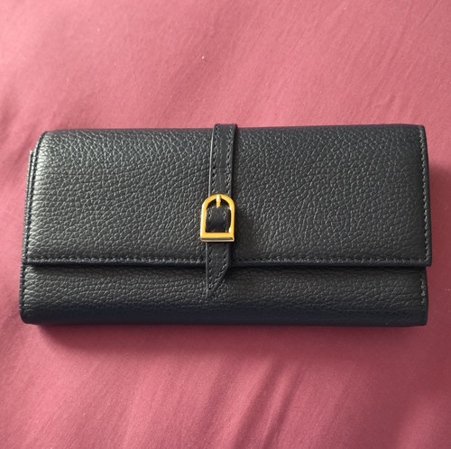 Coccinelle black leather snap - black,