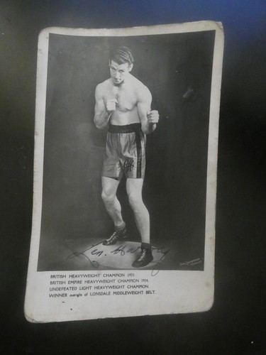 Len harvey autograph signed - autograph,