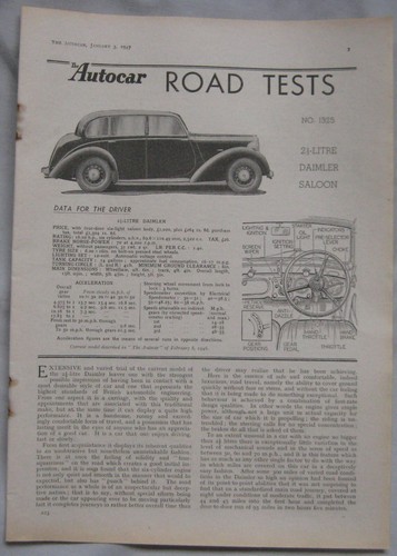 1947 daimler litre saloon - 1947, 2.5-litre