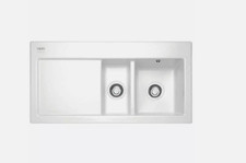 Franke Mythos MTK651 Ceramic 1.5 Bowl Inset Kitchen Sink White LHD 124.0050.121