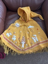Children's Peruvian Poncho with Hoodie - Hand Embroiderie