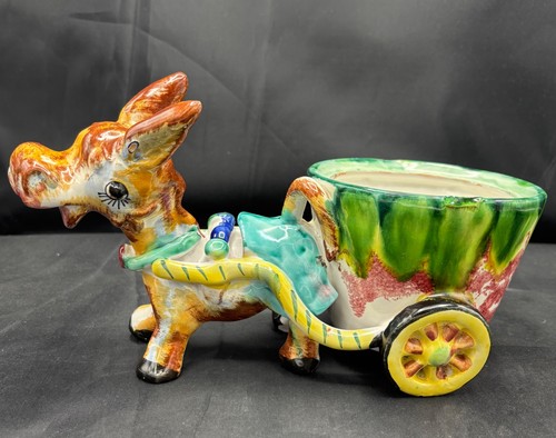 Italian pottery large donkey - italian,