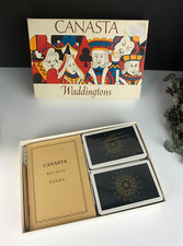 Vintage Waddingtons Canasta Card Game - Box Set with Unused Sealed Cards Inside