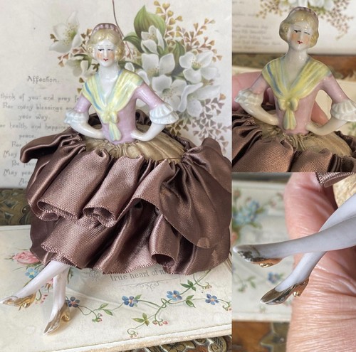 Antique porcelain half doll