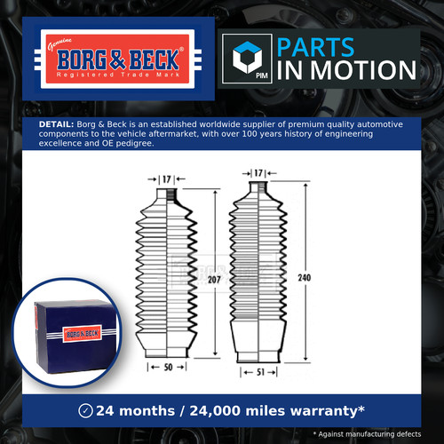 Steering rack boot bsg3343 - rack,