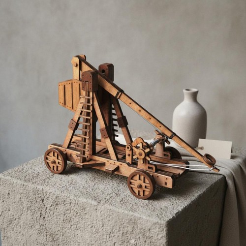 Diy wooden trebuchet - diy, kit