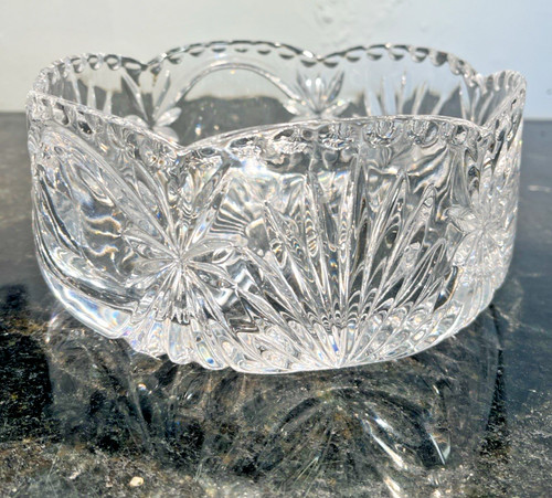 Heavy cut crystal bowl - heavy,