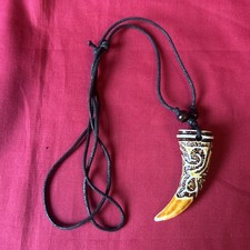 Native American Necklace Imitation Carved Totem Spirit Animal No5