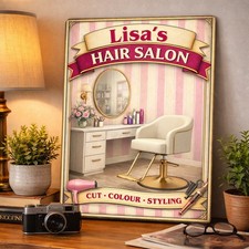 Personalised Hair Salon Metal