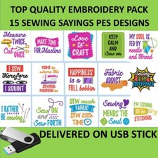 Sewing sayings pes embroidery - sewing,