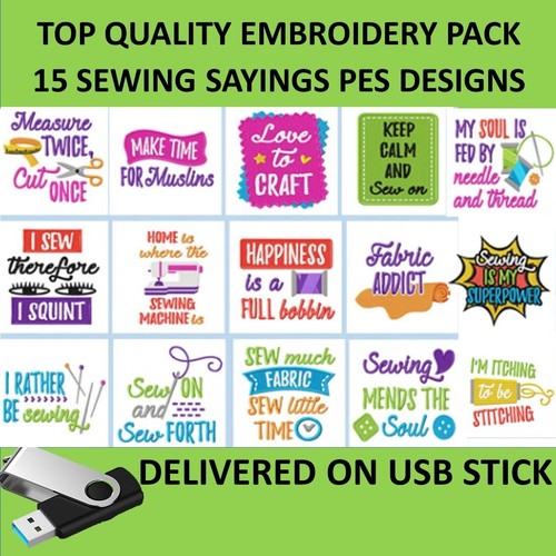 Sewing sayings pes embroidery - sewing,