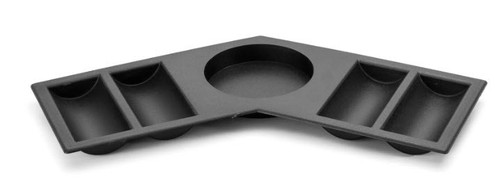 Black angled insert poker chip - angled,