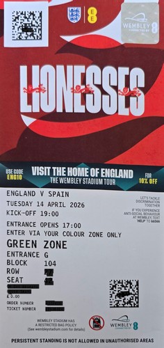 England lionesses spain 2026 - england,