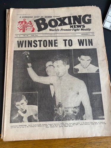 Boxing news nov 2nd 1962 - news,
