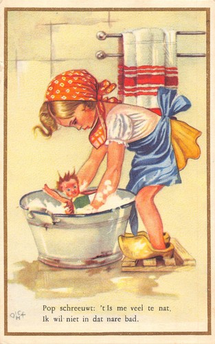 Dutch girl wooden shoes - girl,