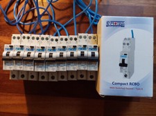 PROTEUS  10amp and 32a 30mA RCBO 230V CURVE B COMPACT MINIATURE USED FULL LEADS