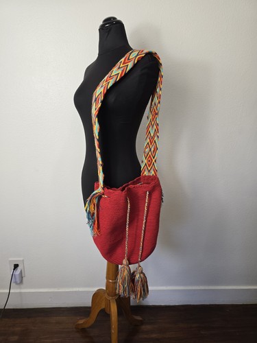 Crochet bag brick red - bag,