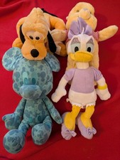 Disney Plush Soft Toy Bundle Winnie The Pooh Pluto Mickey Mouse Daisy Duck X 4