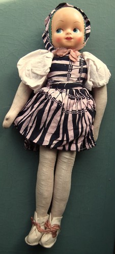 Vintage polish mask - doll, 17"