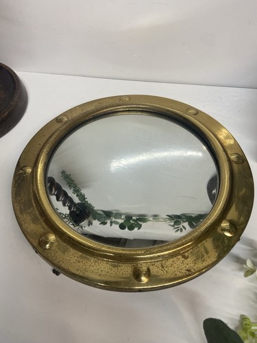 Antique vintage brass convex - vintage,