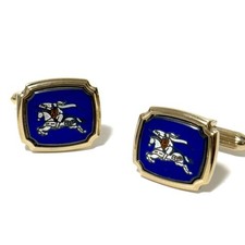 Burberry Cufflinks Navy & Gold