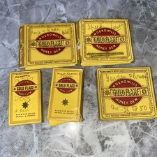 Set of 5  Vintage Cigarette Box / Packet Gold Flake 