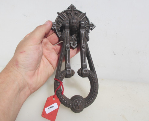 Antique iron door knocker art - door,