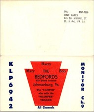 Johnsonburg PA KLP-6942 QSL