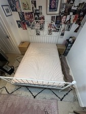 Small Double Bed From Ikea - Leirvik Bed frame Morgedal Mattress