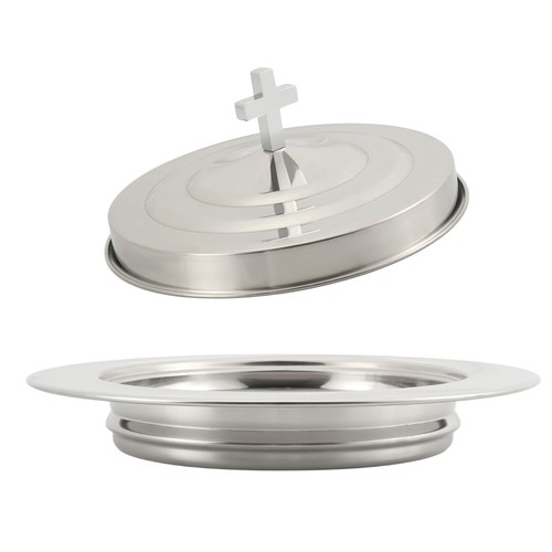 Silver communion set with lid - communion,