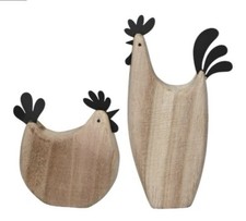 HEN & COCKEREL Small Wood Home