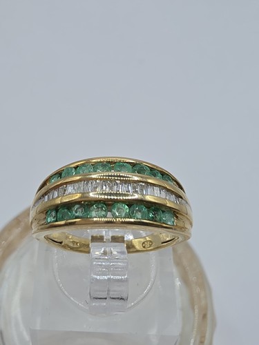 Qvc 9ct gold emerald diamond - emerald, &