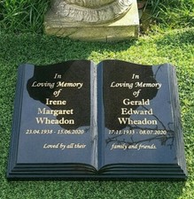 Personalised Granite Open Book