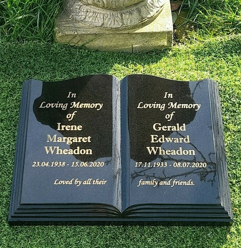 Personalised granite open - granite, book