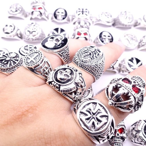 20pcs skull animals rings - skull,