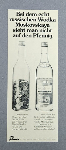 Moskovskaya russian vodka - russian,