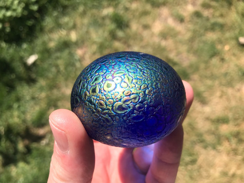 Iridescent blue textured
